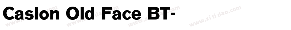 Caslon Old Face BT字体转换